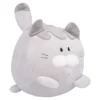 Kuscheltier Katze, dick/hellgrau, 16 cm