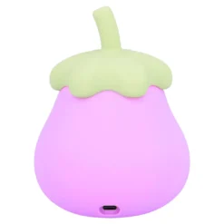 LED-Deko mit Gesicht, Aubergine, 11 cm