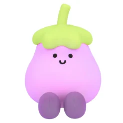 LED-Deko mit Gesicht, Aubergine, 11 cm