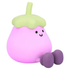 LED-Deko mit Gesicht, Aubergine, 11 cm