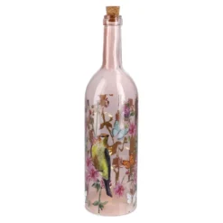 LED-Flasche Vogelgesang, pink, 32 cm