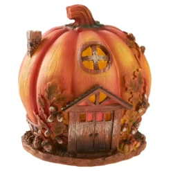 LED-Haus Herbst, Kürbis, 18 cm