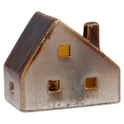 LED-Haus Rustik, dunkelbraun, 8 cm