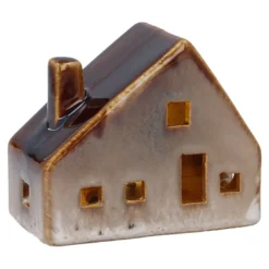 LED-Haus Rustik, dunkelbraun, 8 cm