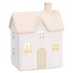 LED-Haus Rustik, weiß, 11 cm