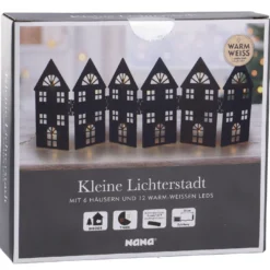 LED-Häuser, klappbar, schwarz