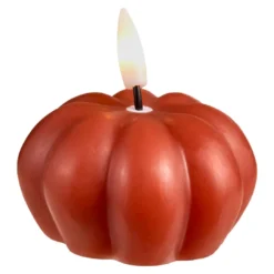 LED-Kerze Kürbis, rot, 5 cm