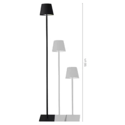 LED-Lampe Akku, schwarz, 120 cm