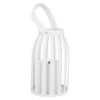 LED-Laterne Metall, weiß, 20 cm