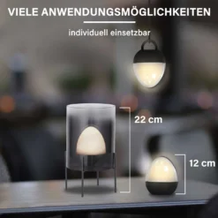 LED-Leuchte Ovo, Glas, 22 cm