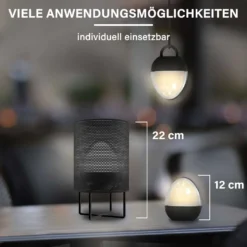 LED-Leuchte Ovo, Metall, 22 cm