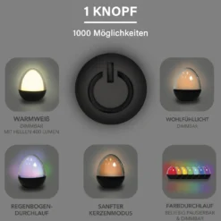 LED-Leuchte Ovo, Metall, 22 cm