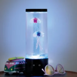 LED-Leuchte Qualle, blau/pink, 29 cm
