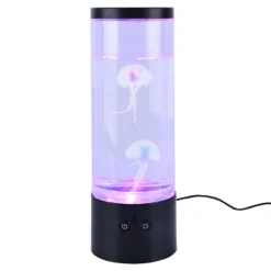 LED-Leuchte Qualle, blau/pink, 29 cm