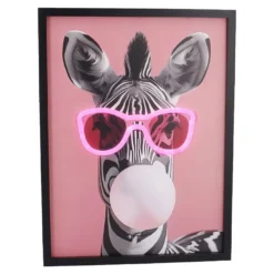 LED-Objekt Neon, Zebra/schwarz, 30 x 40 cm