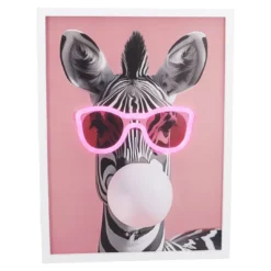 LED-Objekt Neon, Zebra/weiß, 30 x 40 cm