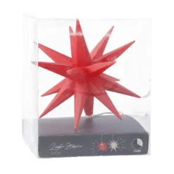 LED-Stern, 16 Zacken, rot, 12 cm