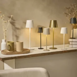 LED-Tischlampe Akku, creme, 28 cm