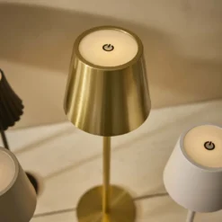 LED-Tischlampe Akku, gold, 37 cm