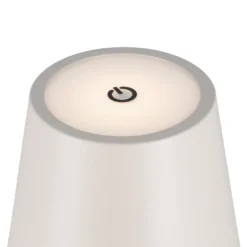 LED-Tischlampe Akku, grau, 37 cm
