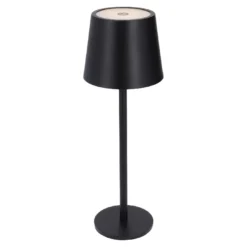 LED-Tischlampe Akku, schwarz, 28 cm