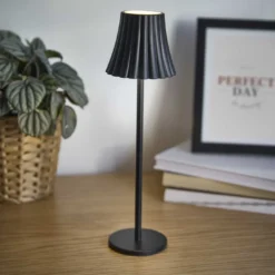 LED-Tischlampe Schirm, schwarz, 28 cm