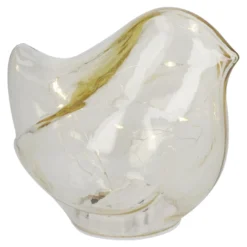 LED-Vogel, gelb, 15 x 13 cm