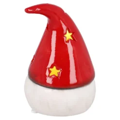 LED-Wichtel mit Mütze, rot, 11 cm