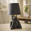 Leuchte Hase, schwarz/matt, 19 cm