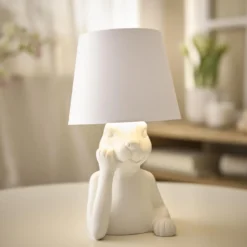 Leuchte Hase, weiß/matt, 19 cm