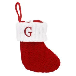 Nikolausstiefel Buchstabe, Strick, G, 18 cm