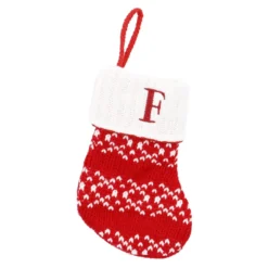 Nikolausstiefel Buchstabe, weiß, F, 18 cm