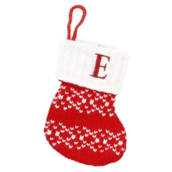 Nikolausstiefel Buchstabe, weiß, E, 18 cm