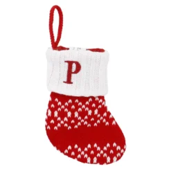 Nikolausstiefel Buchstabe, weiß, P, 18 cm