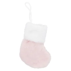 Nikolausstiefel Mini, rosa/weiß, 19 cm