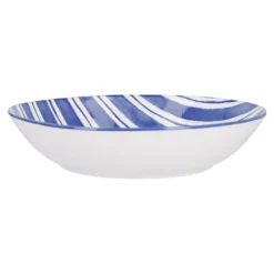 Pastateller Bali, Streifen/blau, 20 cm