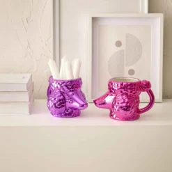 Pflanztopf Pudel, pink, 12 cm