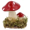 Pilz-Dekoration mit Moos, spitz/zwei, 7 cm
