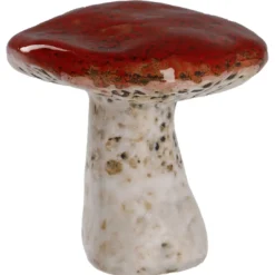 Pilz Rustik, flach/rot, 6.5 cm