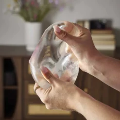 Quetsch-Würfel, transparent, 7 cm