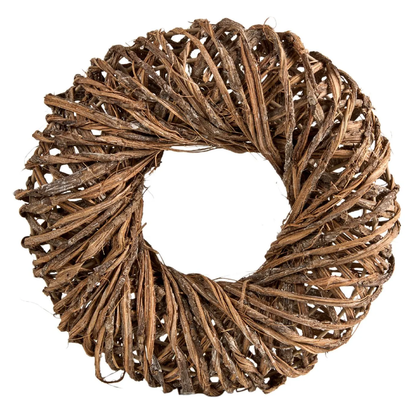 Rattankranz, geflochten/braun, 30 cm