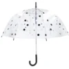 Regenschirm Transparent, Dots, schwarz, 82 cm