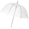 Regenschirm Transparent, Tropfen, weiß, 82 cm