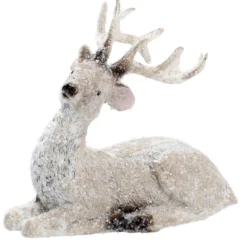 Rentier Schnee, liegend, 7 cm