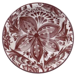 Schale Bali, Blumen/lila, tief, 11.5 cm