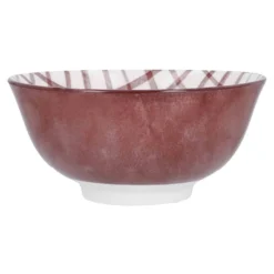 Schale Bali, Karo/lila, tief, 15.5 cm