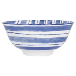 Schale Bali, Streifen/blau, tief, 15.5 cm
