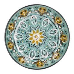 Schale China, flach, grün/braun, 15 cm