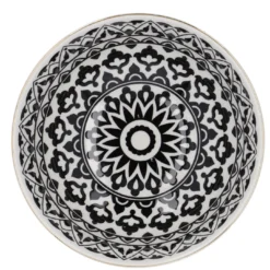 Schale China, groß, schwarz/weiß, Orient