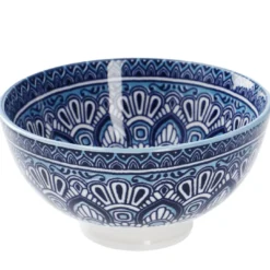 Schale China, hoch, blau/hellblau, 9.5 cm